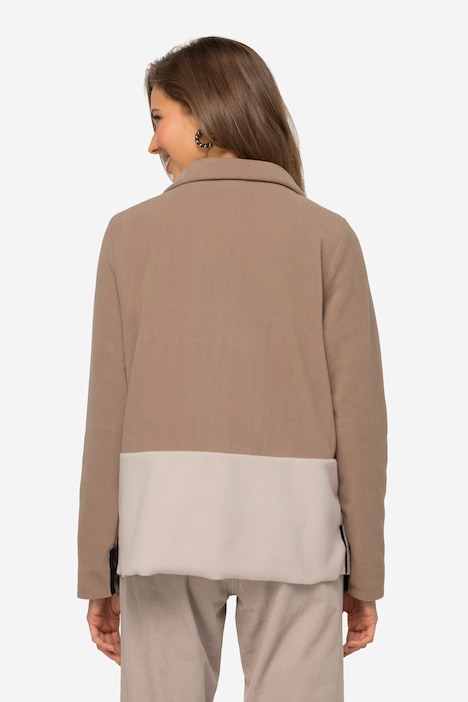 Fleecejacke, Colorblocking, Rundhals, Zipper, Langam, OEKO-TEX