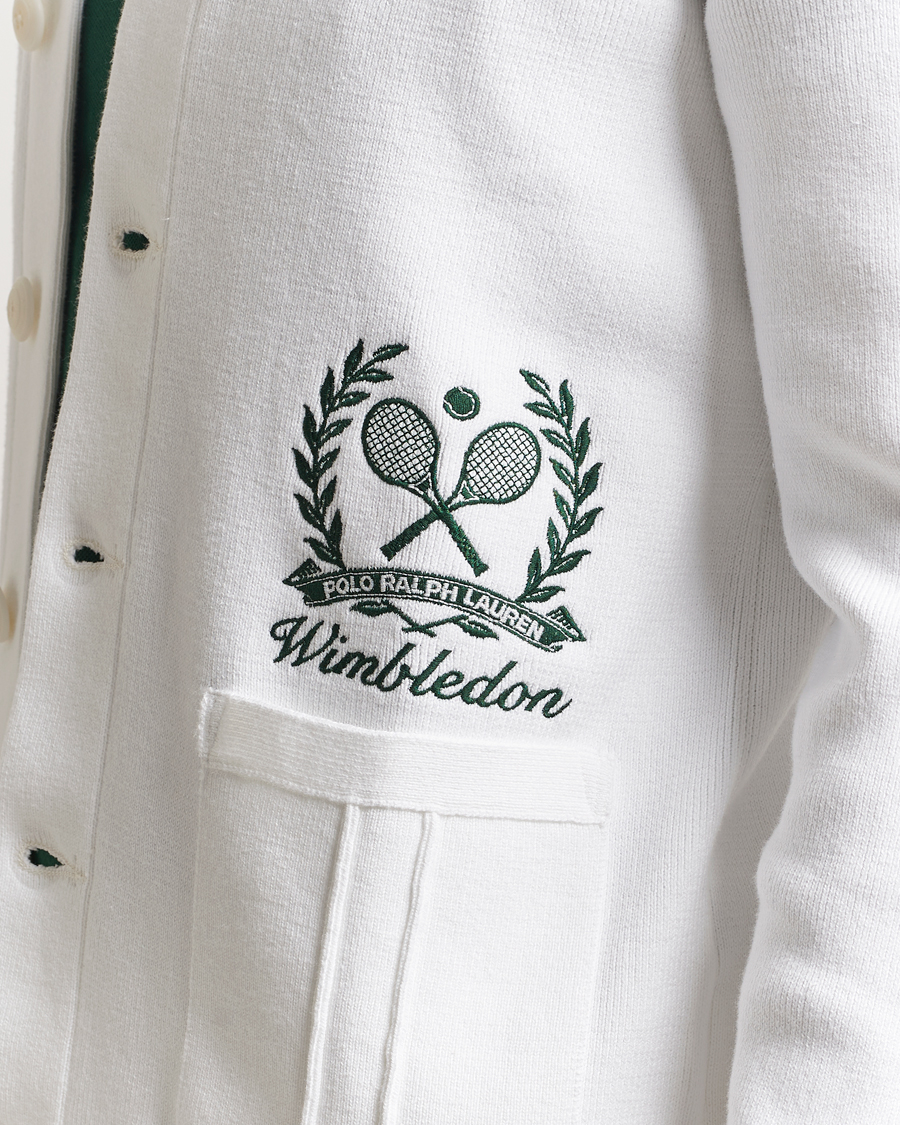 Polo Ralph Lauren Wimbledon Cotton Cardigan Ceramic White