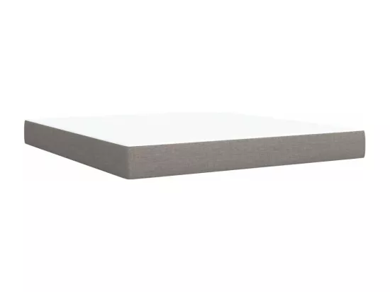 Sommier à lattes de lit avec matelas Taupe 180x200 cm Tissu