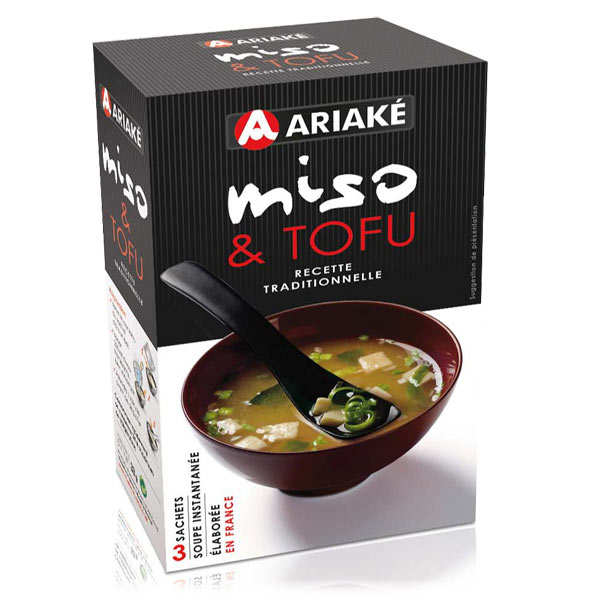 Soupe miso et tofu instantanée en sachets