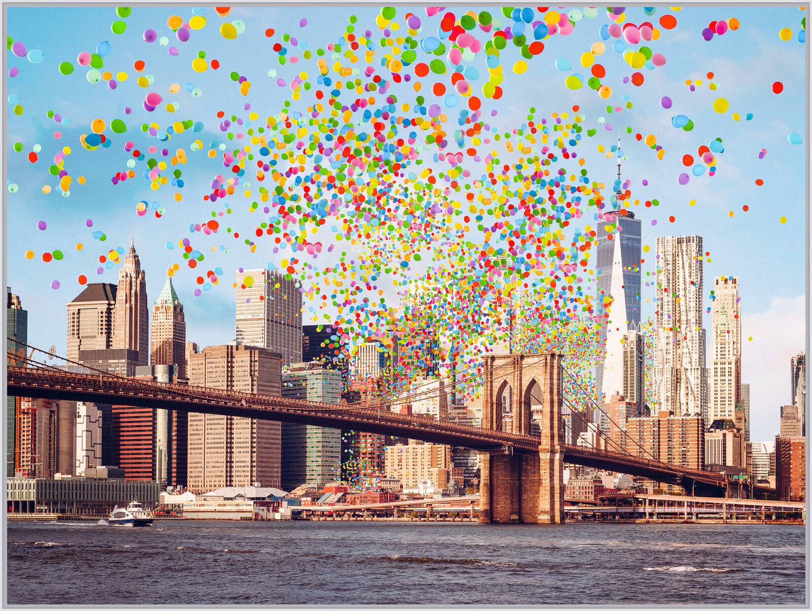 Brooklyn Bridge Balloons II by Robert Jahns - Open Edition.