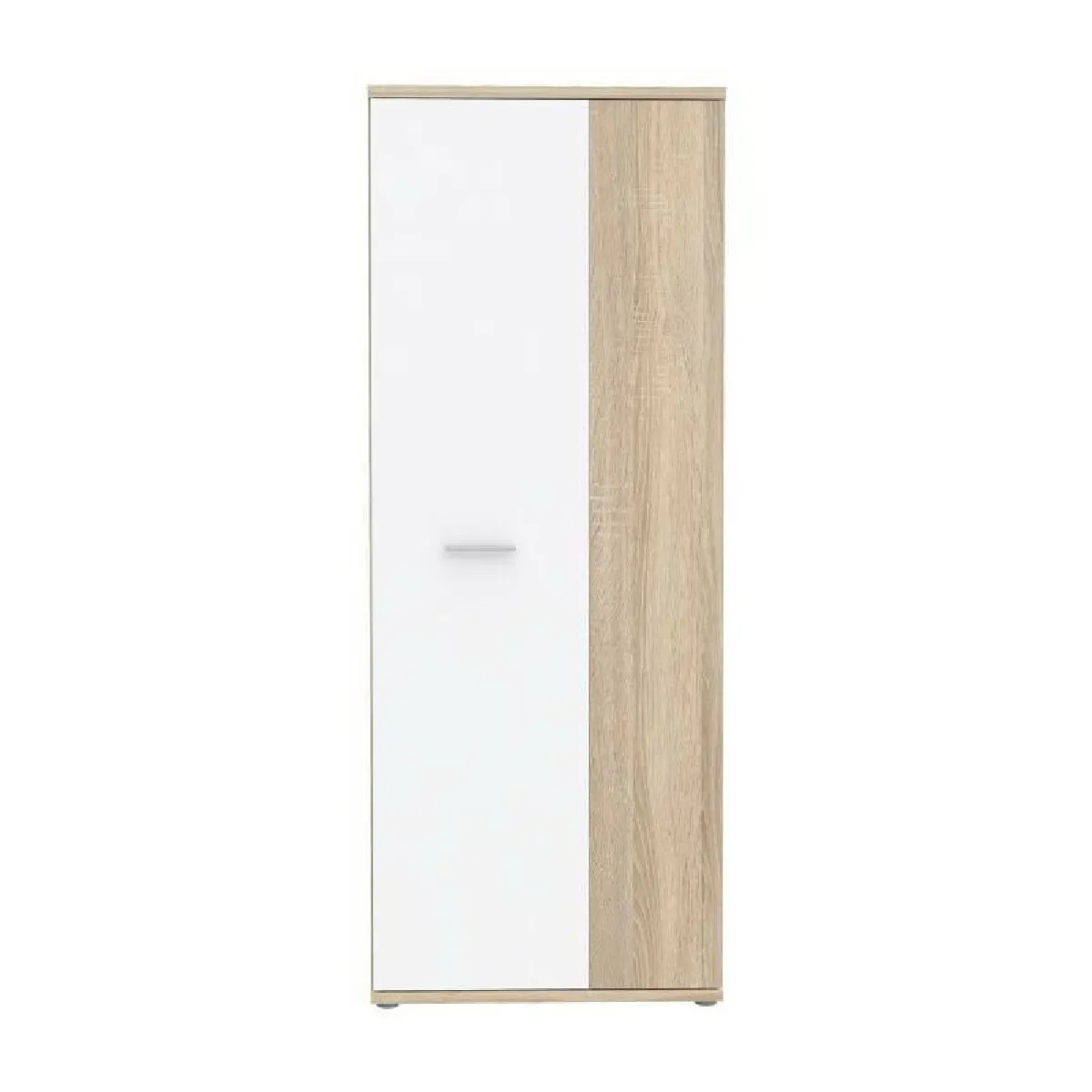 Armoire à chaussures décor chêne sonoma et blanc mat