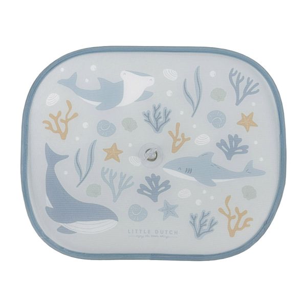 Little Dutch Ocean Dreams Zonnescherm - Blue - 2 Stuks
