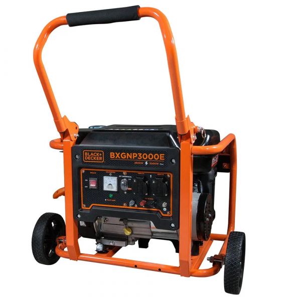 Black & Decker 3000w Petrol Gerador Elétrico Laranja Tamanho Único / EU Plug