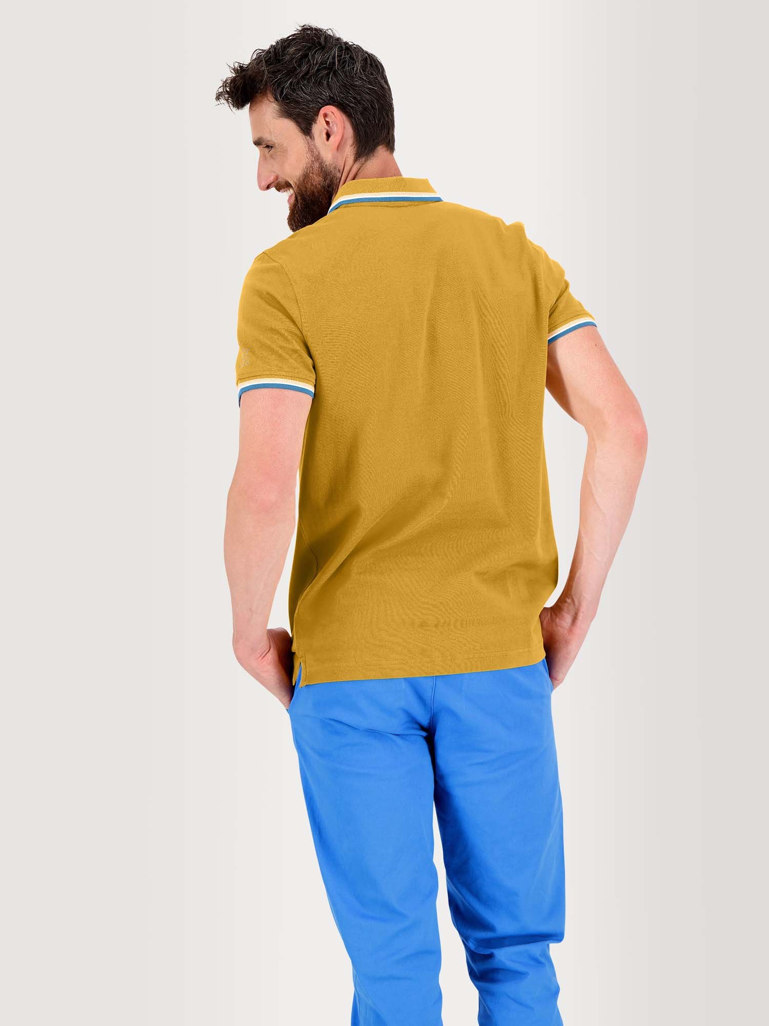 Polo Homme Manches Courtes Coton Biologique Jaune