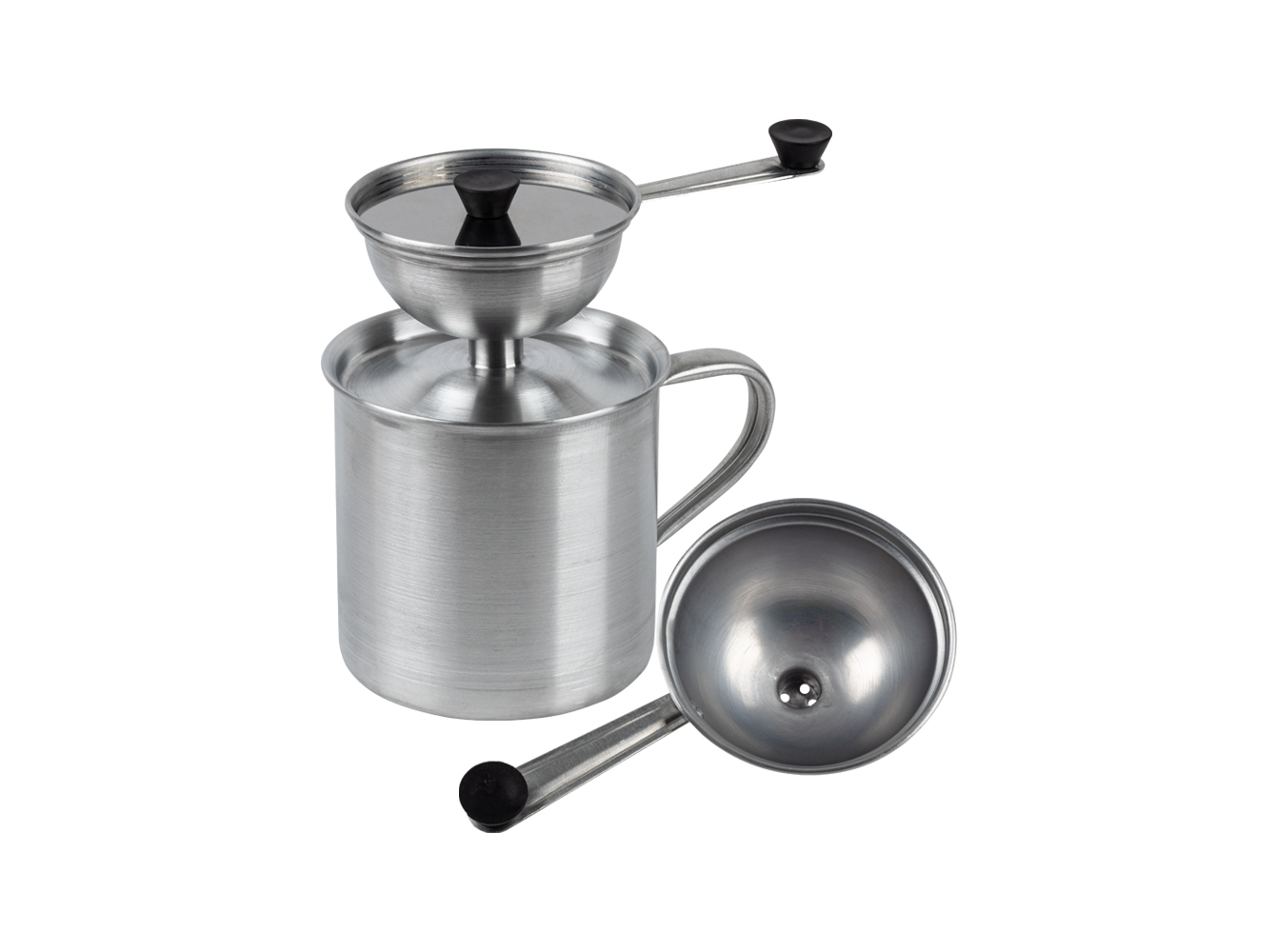 CUSCUZEIRA GRILO EM INOX COM 2 FUNIS 10CM