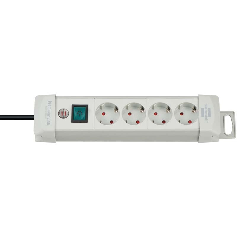 Brennenstuhl Premium-Line 1955540100 stekkerdoos 4-voudig met schakelaar 1.8m lichtgrijs