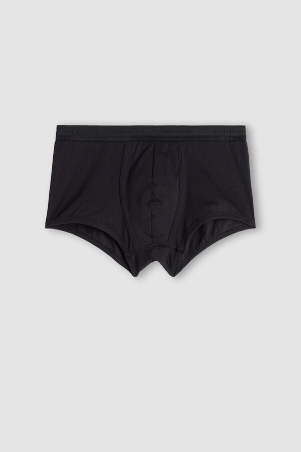 Cuecas boxer em algodão elástico Supima® com logotipo.