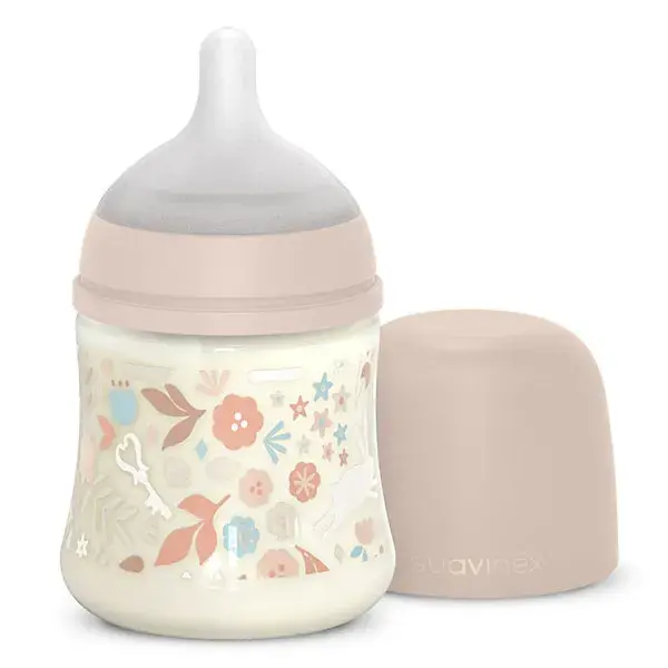 Suavinex, Wonderland, Biberon Tétine SXPro S - Wonderland Rose - 150ml