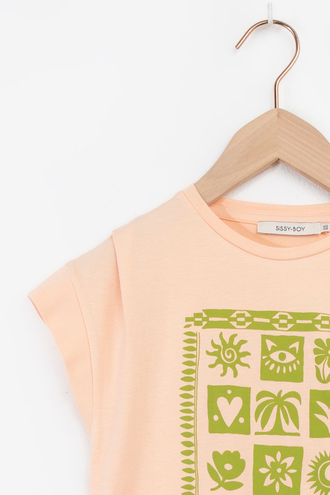 Oranje T-shirt met print