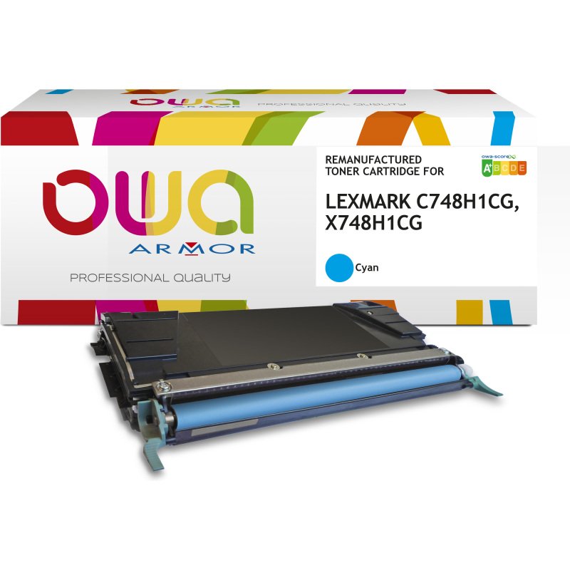 Toner remanufacturé OWA - haute capacité - pour LEXMARK C748H1CG, X748H1CG