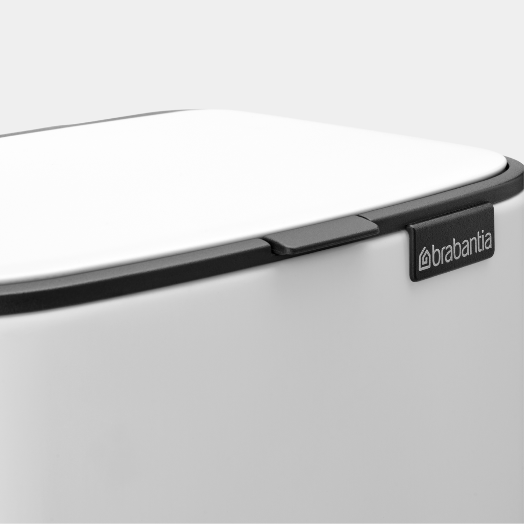 Bo Pedaalemmer, 7 liter, stil sluitend, kunststof binnenemmer - White