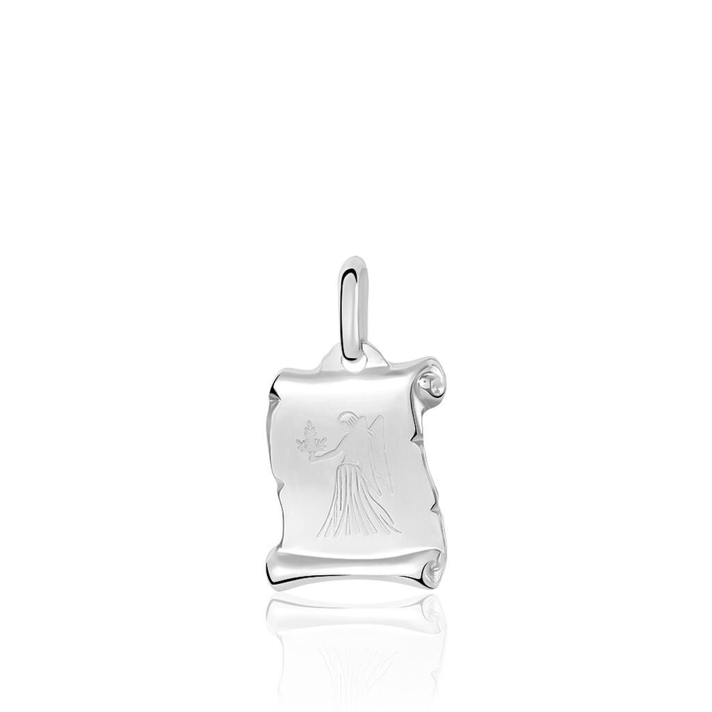 Pendentif Zodiaque Parchemin Argent Blanc