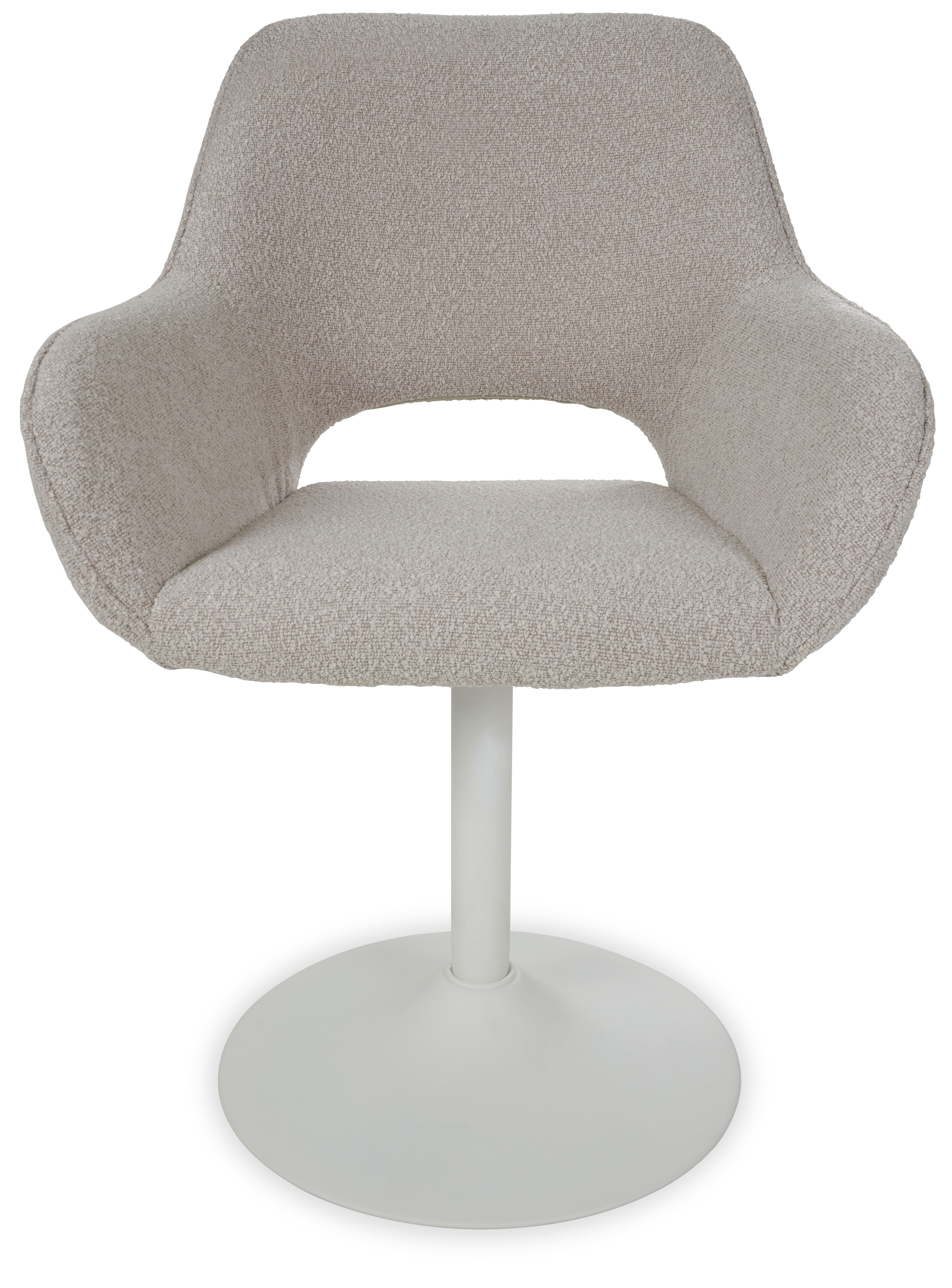 Eetkamerstoel Touch naturel - Poot wit Maartje B61 x D53 x H90 cm