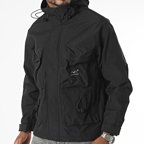 Veste Zippée Capuche Noir