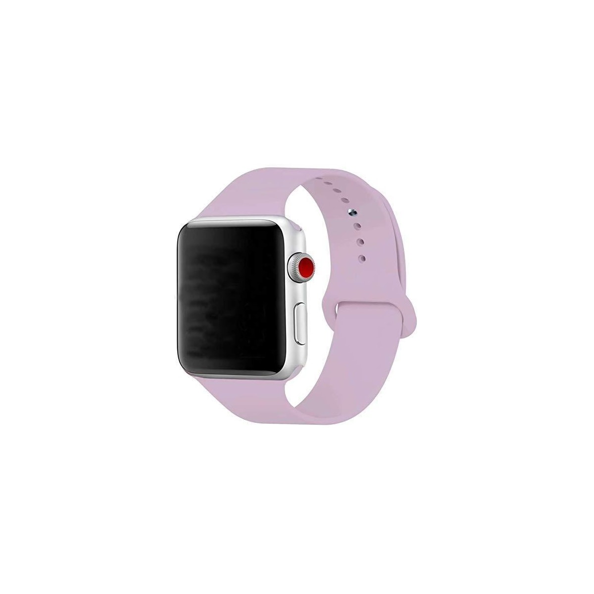 Silikon klokkearmbånd kompatibelt med Apple Watch, 42/44mm, Lys lilla