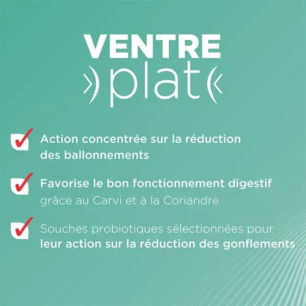 Forté Pharma Ventre Plat Minceur Anti Ballonnements Probiotiques 56 gélules
