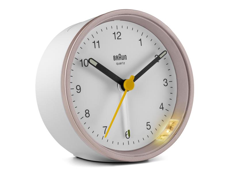 Braun Klassischer Wecker BC12 Weiss/Rosè Wecker