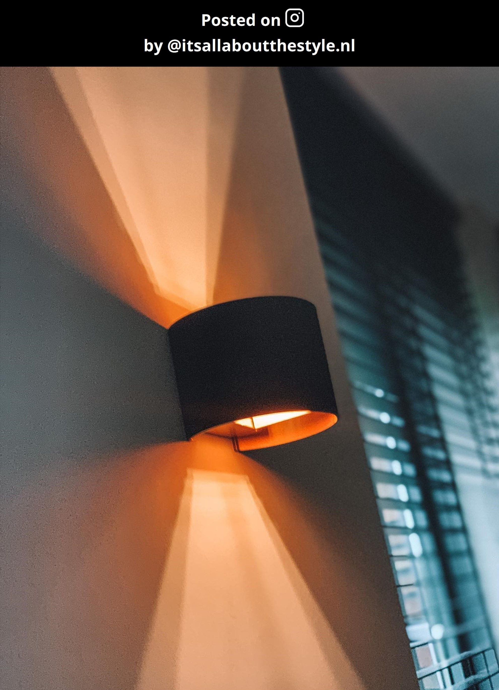 Xio wandlamp rond zwart