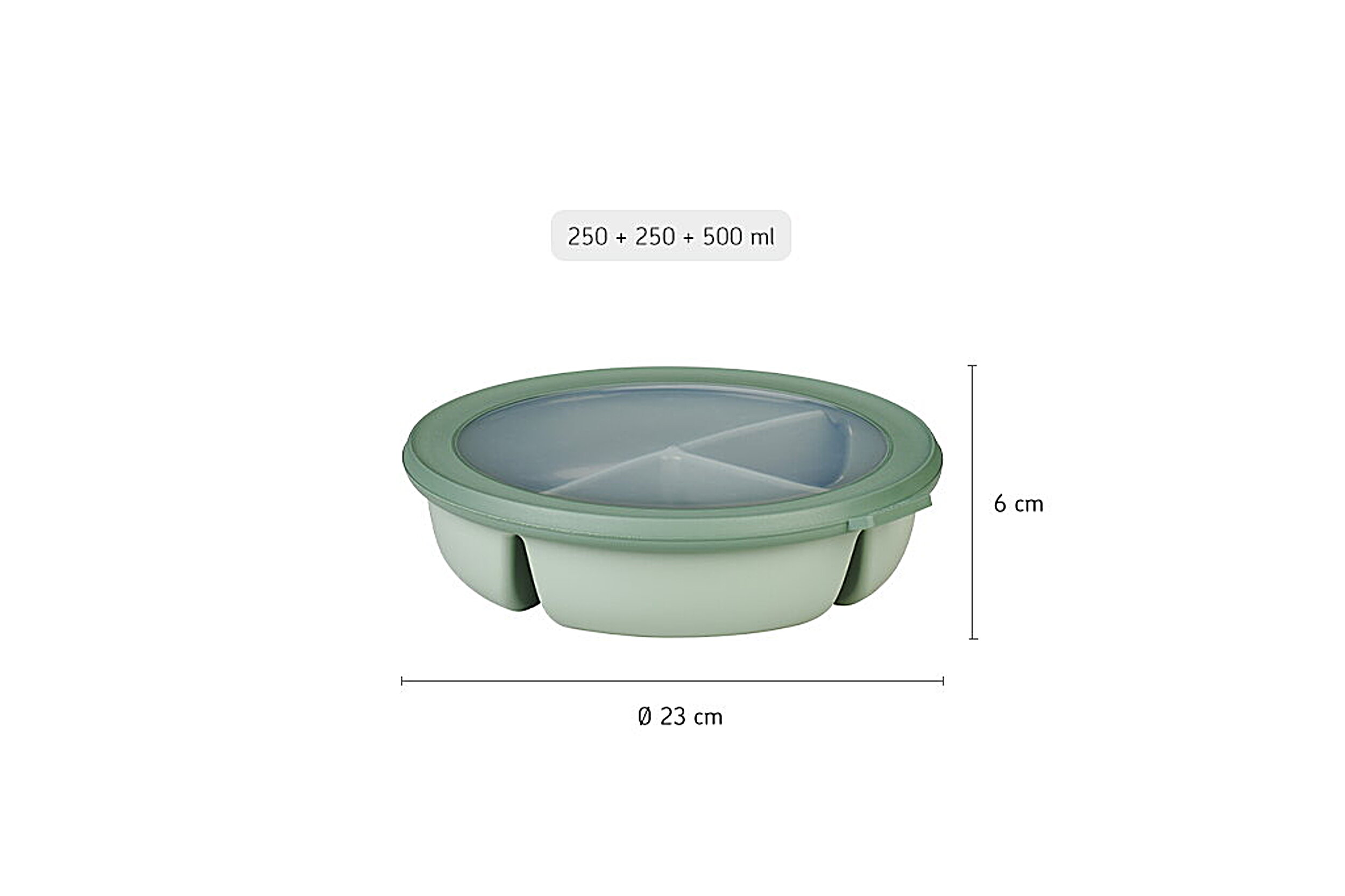 Mepal Cirqula Bento Bowl ronde verhouddoos - Light Green