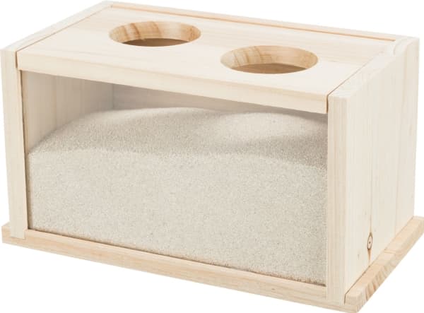 Trixie Sand bad, mus/hamster, træ, 20 × 12 × 12 cm