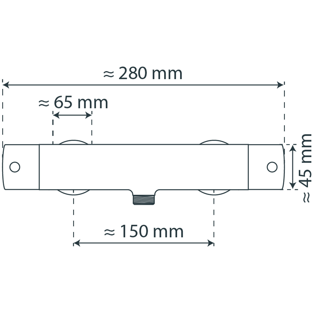 Schutte Vita thermostatische douchekraan chroom