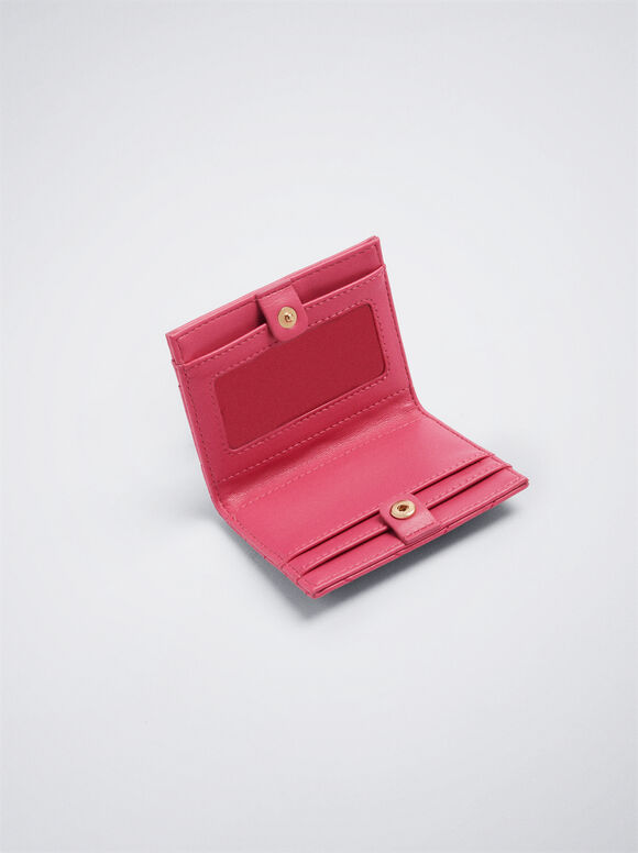 Porta-cartões acolchoado - Rosa