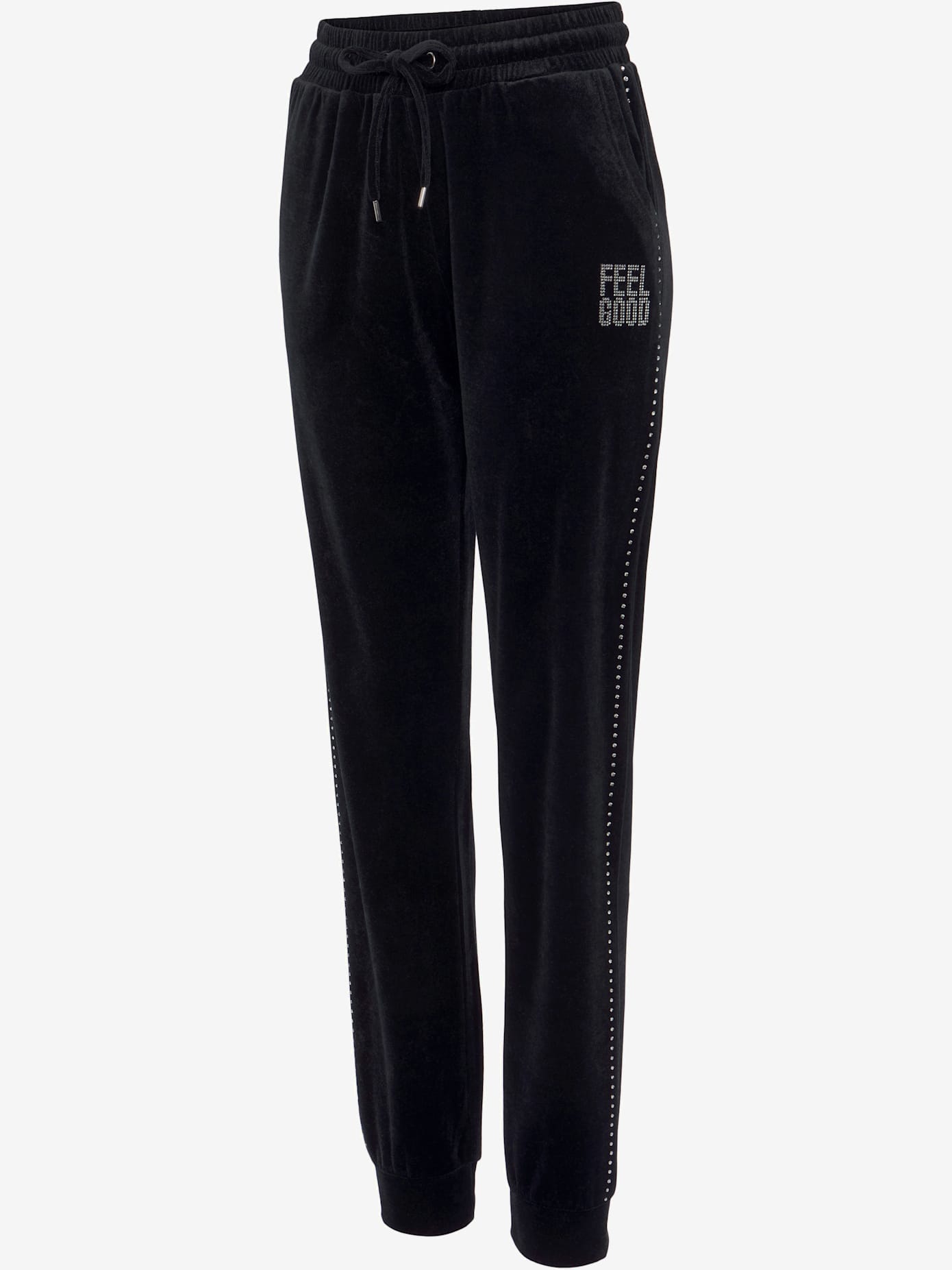 Pantalon en velours ras à la coupe étroite