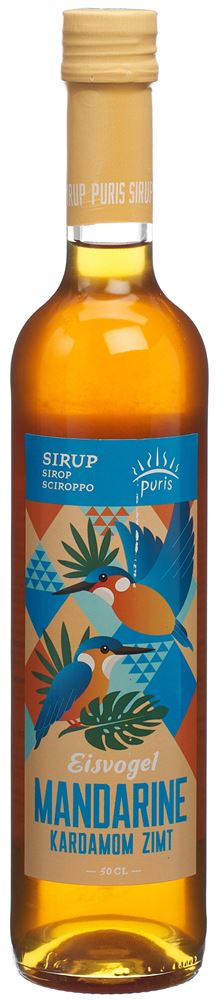 PURIS Sirup<br>6 × 50 cl, Glasflasche, Sirup, Eisvogel