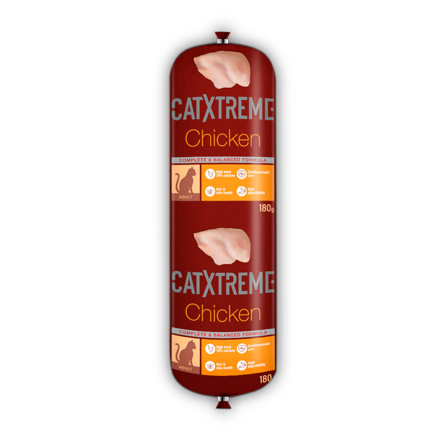 Salsicha Catxtreme com Frango e Ervilhas para Gatos