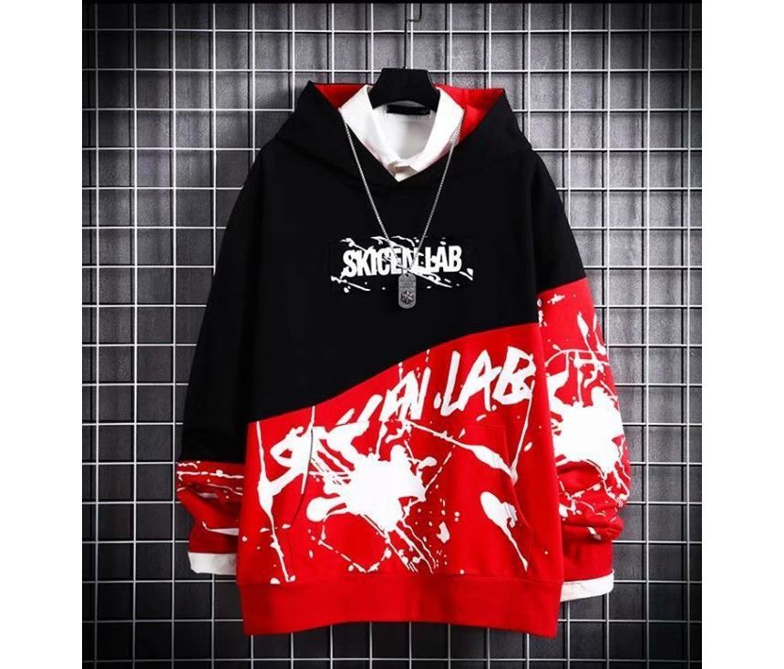 Lingaris - Lettering Two Tone Hoodie