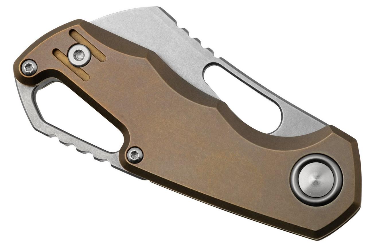 MKM Isonzo FX03M-2TBR, Cleaver Stonewashed Böhler M390 Bronze Titanium, zakmes