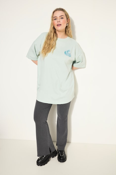 Longshirt, Rundhals, Wave