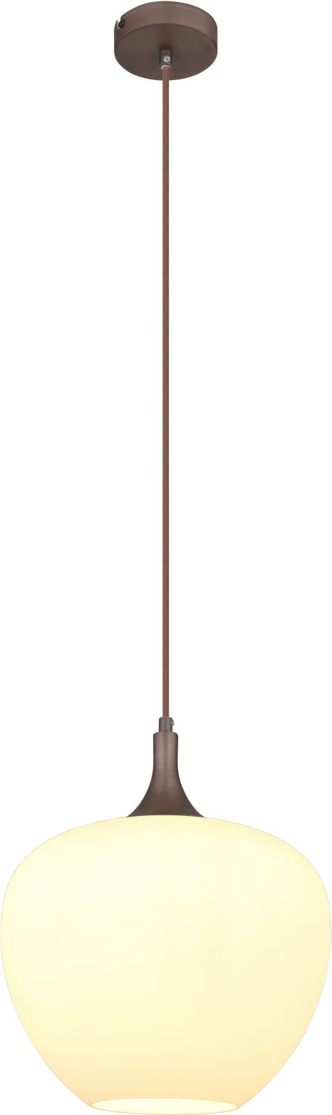 Hängeleuchte - kaffeefarben-opal - Ø 29 cm