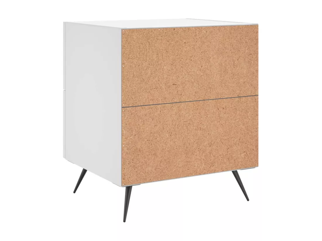 Table de chevet blanc 40x35x47,5 cm bois d’ingénierie