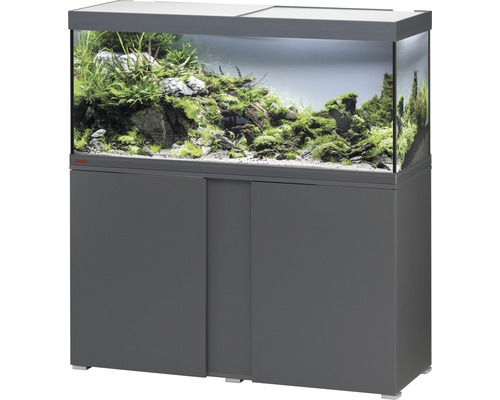 EHEIM Vivaline 240 aquariumcombinatie met LED-verlichting, verwarming, filter en antraciet kast