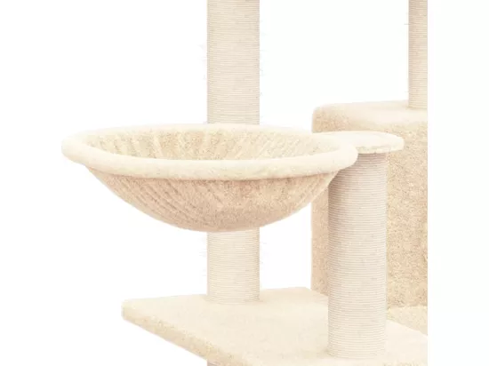 Arbre à chat avec griffoirs en sisal Crème 82 cm