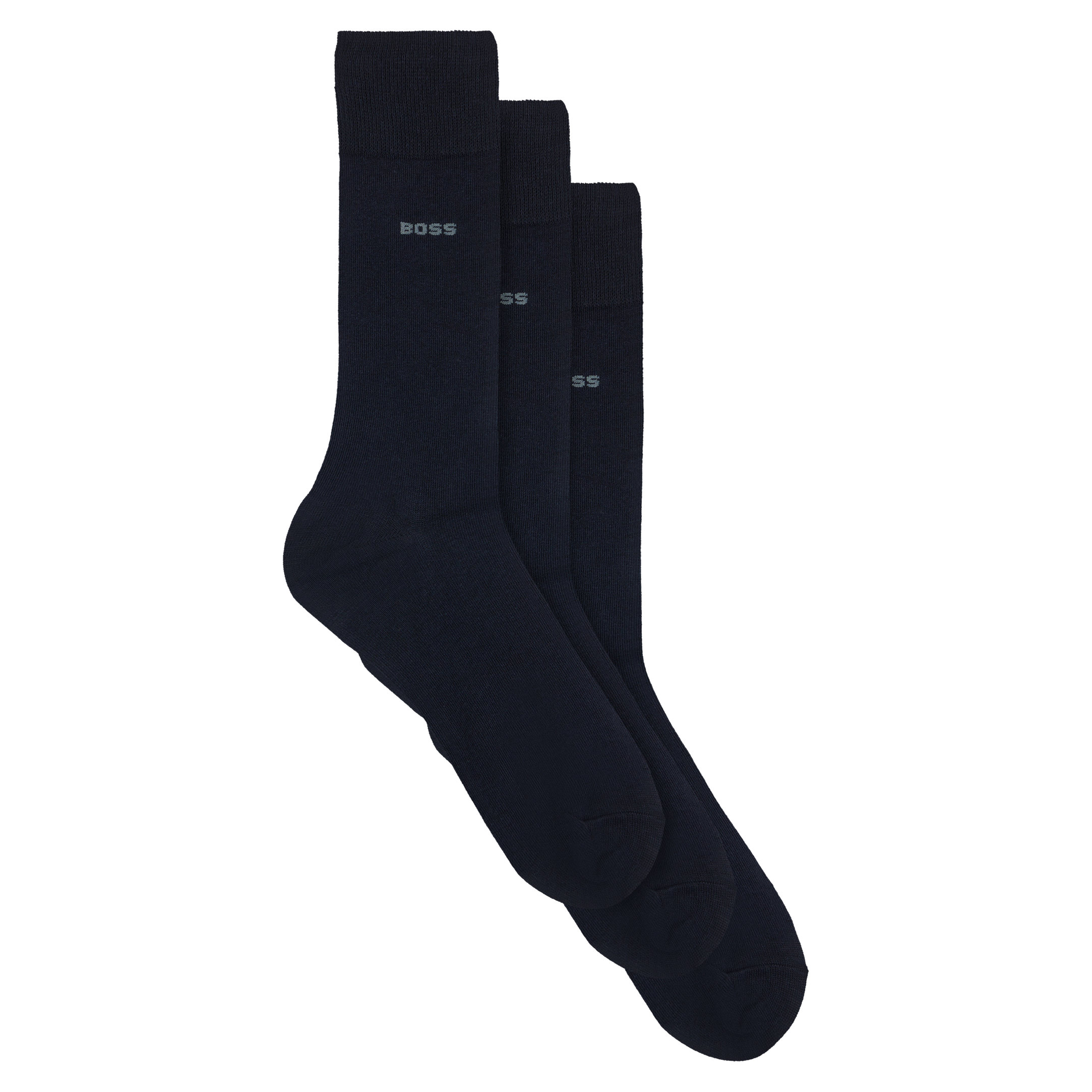 Lot de trois paires de chaussettes en coton | Bleu