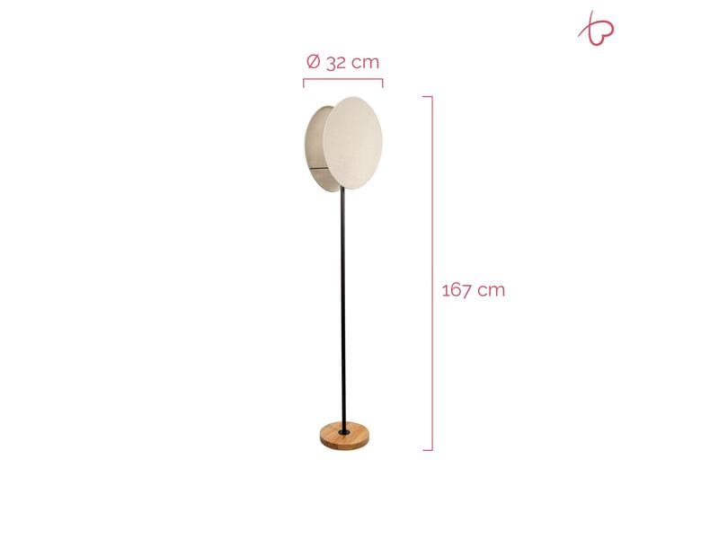 Pauleen Stehleuchte Boho Darling E27, max. 20W, Beige/Schwa Dekorative Stehlampe