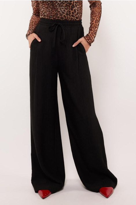 Fluresk zwarte dames broek
