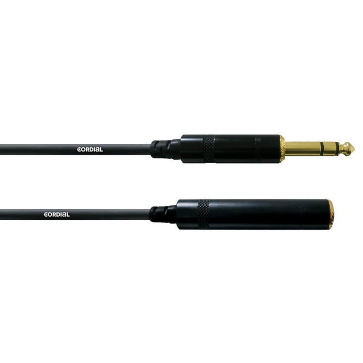 Cordial CFM 3 VK verlengkabel hoofdtelefoon 6.3 mm TRS jack 3m
