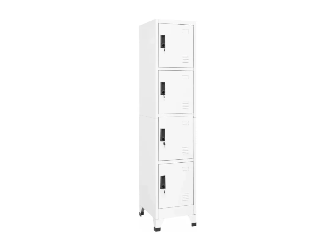 Armoire à casiers Blanc 38x45x180 cm Acier