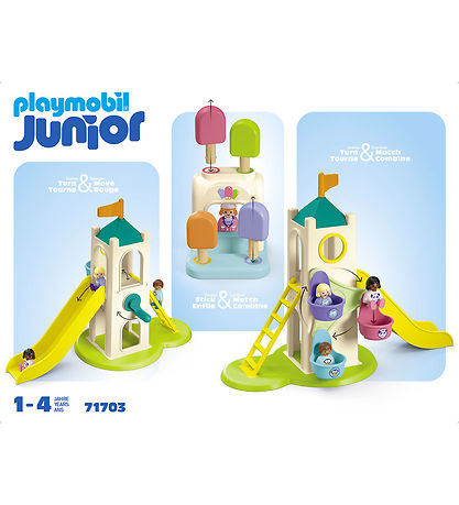 Playmobil Junior - Erlebnisturm mit Eisdiele - 71703 - 18 Teile