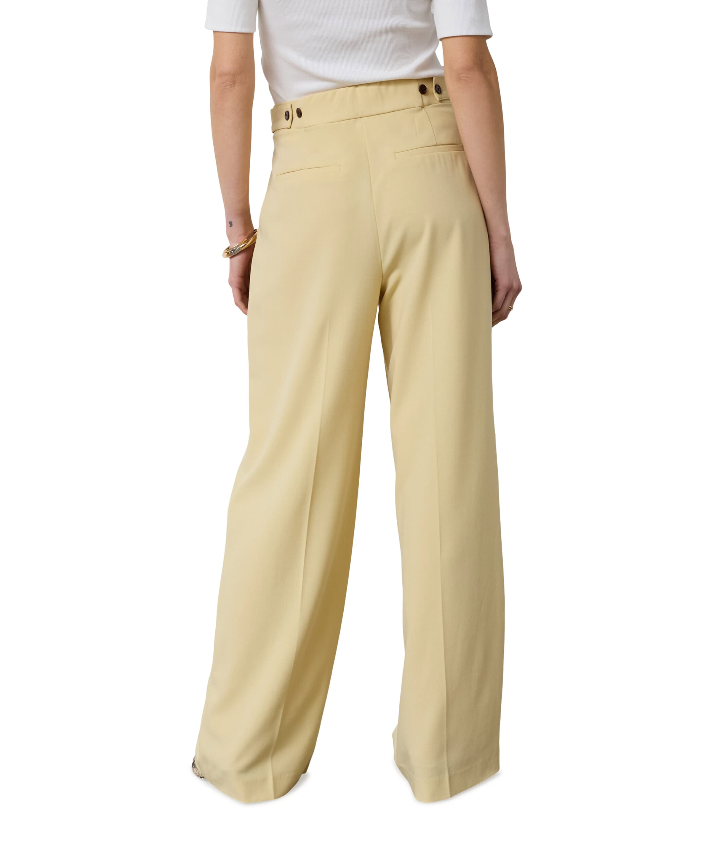 Co'Couture NilanCC Pleat LL dames broek geel