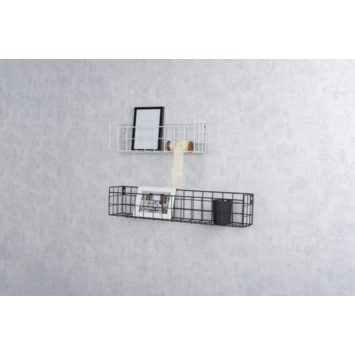 Duraline wandrek zwart staal 40x10x12 cm