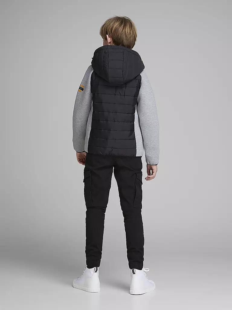 JACK & JONES Jungen Cargohose Slim Fi  JPSTPAUL  schwarz