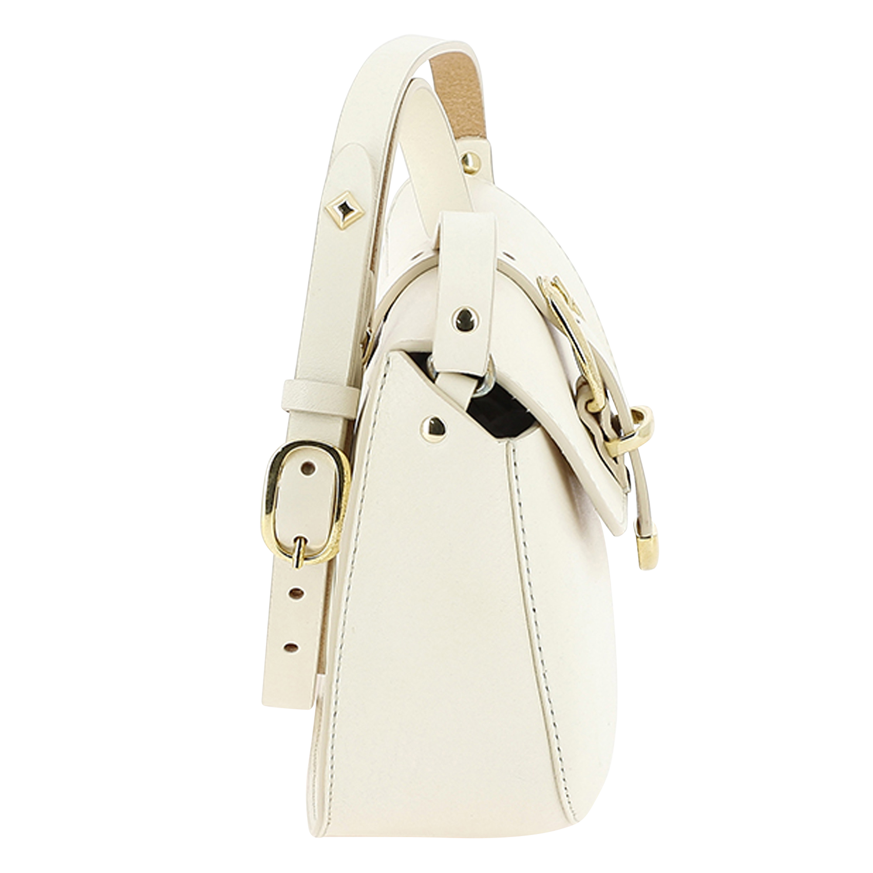 LE COURCY FRIEDA - Sac bandoulière en cuir lisse | Blanc