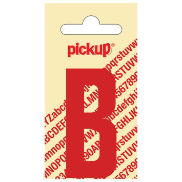 Pickup plakletter B rood 60 mm