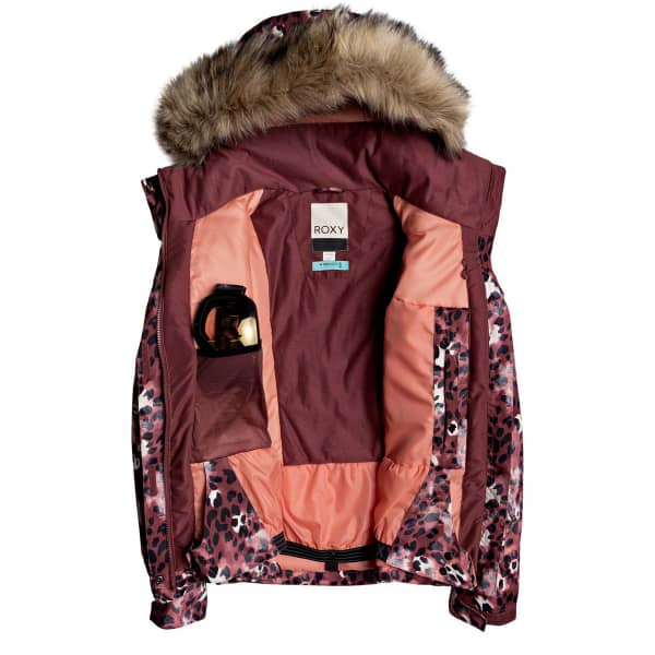 Veste de ski ROXY JET SKI JK OXBLOOD RED LEOPOLD