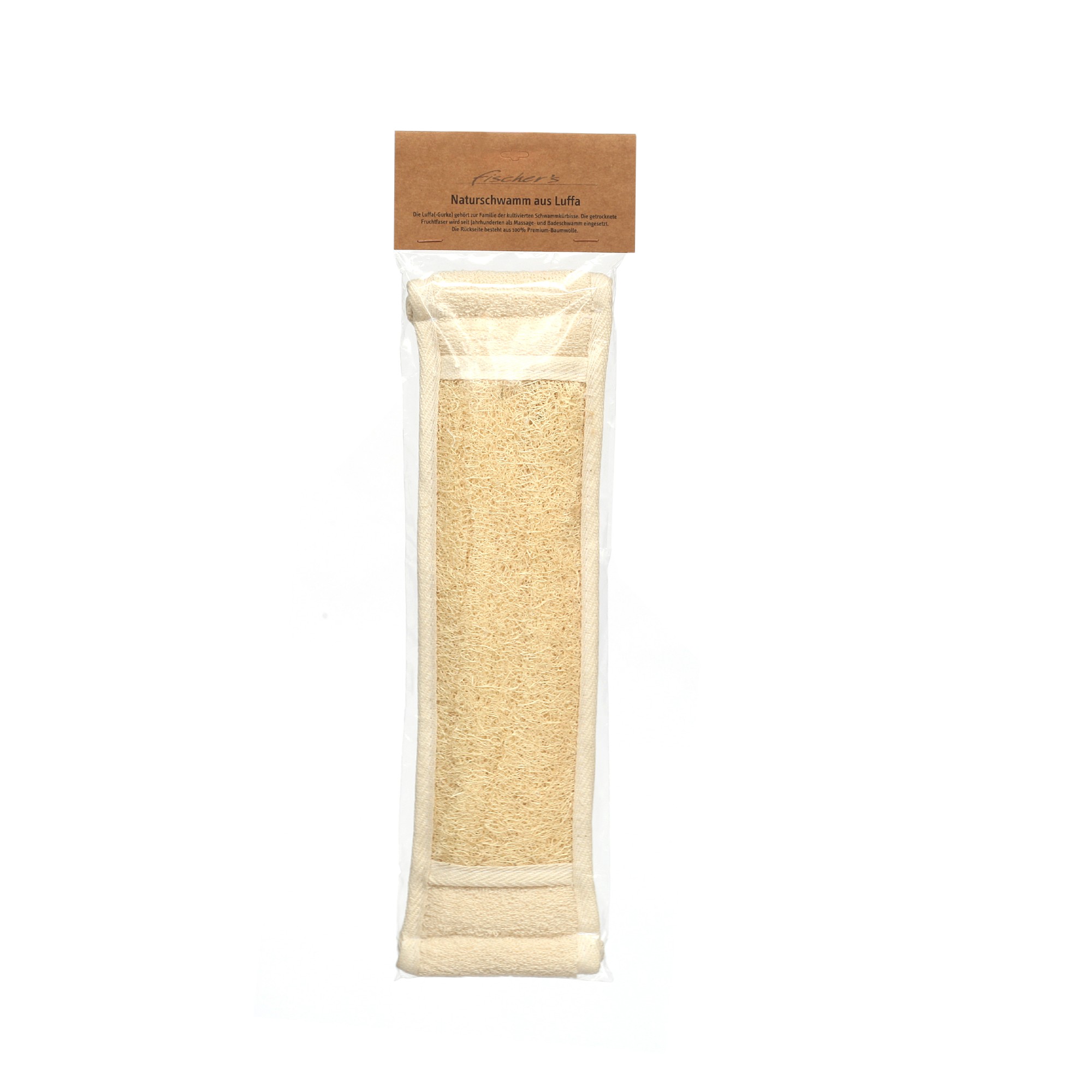 Luffa-Massagegürtel, natur, T 38 cm, B 10 cm von fischer's lagerhaus